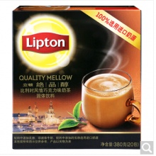 立顿Lipton 奶茶 绝品醇比利时风情巧克力味奶茶20条380g 速溶固体饮料办公室休闲下午茶