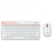 罗技（Logitech）无线键鼠套装 MK240 Nano 无线鼠标无线键盘套装白色