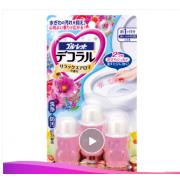 小林制药（KOBAYASHI）日本进口马桶开花小花去异味厕所小熊除臭剂洁厕灵凝胶花瓣（自然花香）7.5g*3瓶
